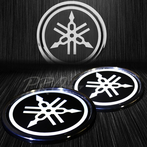Chrome silver emblem - 2, 2.5"